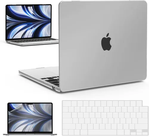Vista 10 de IBENZER Funda para MacBook Air de 13 pulgadas 2026 2025 2024 2023 2022 M4 A3240 M3 A3113 M2 A2681, funda rígida con cubierta de teclado ScreenFilm