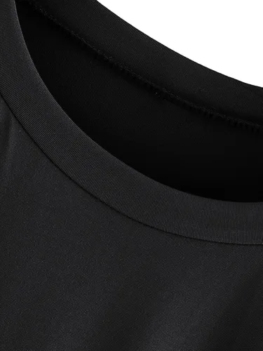 Vista 3 de Romwe de la mujer Loose Ruffle Hem alta baja Peplum de manga corta blusa parte superior