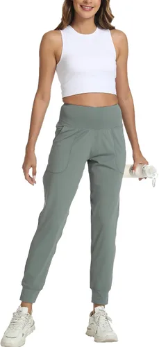 Vista 90 de Kcutteyg - Pantalones deportivos con bolsillos para mujer, diseño suave, ligero y de secado rápido, para entrenamiento, gimnasia, yoga y correr
