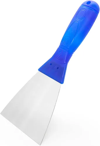 Vista 6 de Cuchillo de masilla, raspador de metal de 2 pulgadas, cuchillos de mango de plástico para paneles de yeso, calcomanías, papel de pared, parches