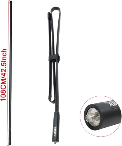 Vista 5 de ABBREE Antena de radio GMRS 42.5 pulgadas (462-467MHz) SMA hembra CS antena táctica para Baofeng UV-5R AR-152 UV-82 BF-888S y GM-15 Pro GMRS GM-5RH