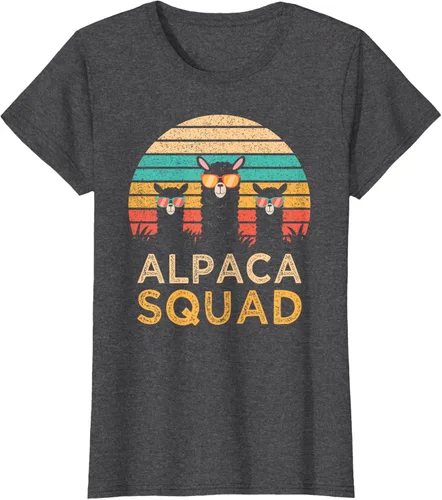 Vista 7 de Divertidas gafas de sol de escuadrón de alpaca Cool Alpacas Vintage Gift T-Shirt, Negro, S