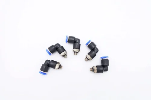 Vista 26 de Accesorio de Conexión por Empuje 1/2" Tubo OD x 1/2" Rosca Macho NPT, Codo Neumático Macho para Línea de Aire y Agua de 90 Grados con Giratorio