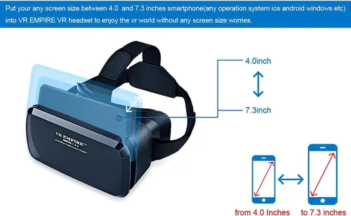 Vista 7 de Auriculares de realidad virtual para teléfono celular, auriculares de realidad virtual, gafas 3D, gafas de realidad virtual, gafas de realidad