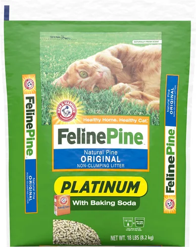 Vista 10 de Feline Pine Platinum - Arena para gatos no aglutinante, 17 libras.