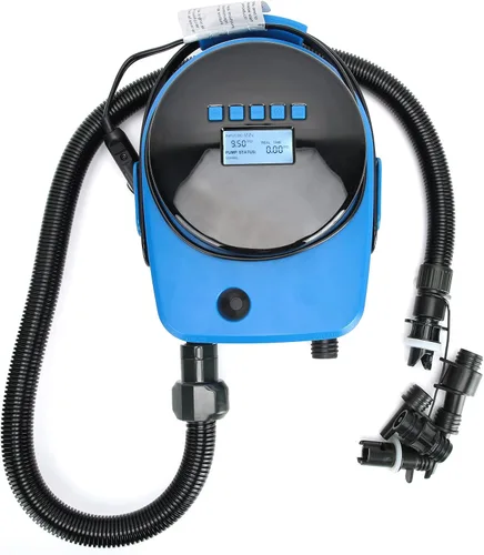 Vista 7 de Tbest Bomba de aire eléctrica portátil, bomba de aire eléctrica HT‑792 20PSI 12V inflable Kayak piscina al aire libre inflador de alta presión