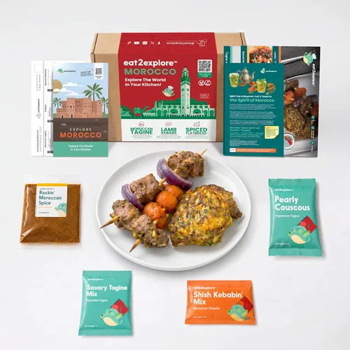 Vista 12 de eat2explore Kit de cocina global para adultos, recetas auténticas, especias esenciales y maridajes de bebidas, perfecto para citas nocturnas