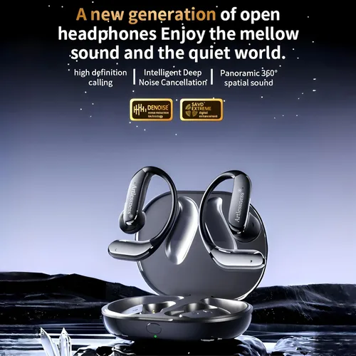 Vista 3 de Auriculares de traductor AI 4 en 1, audio de alta fidelidad, diseño de Negro