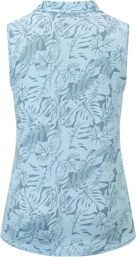 Vista 2 de Camiseta de golf para mujer con estampado, camiseta de tenis que absorbe la humedad con cremallera