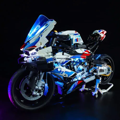 Vista 3 de Kit de luces LED RC para (M 1000 RR motocicleta 42130) modelo de bloques de construcción, kit de iluminación de construcción compatible con Lego