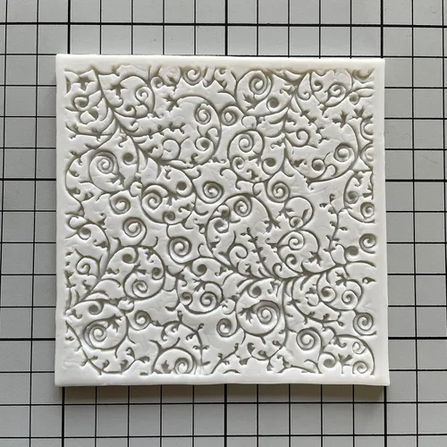 Vista 5 de Estera de grabación en relieve de silicona de la torta del molde del Square Lace Vine