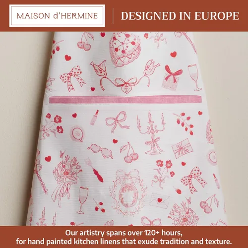 Vista 581 de Maison d' Hermine Delantales para mujer con bolsillo, 100% algodón (27.50 x 31.50 pulgadas)