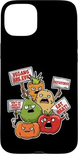 Vista 9 de iPhone 16 Veggie Protest Funny Sayings Vegetable Puns Vegan Jokes Gift Case