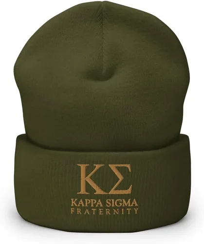 Vista 7 de Kappa Sigma Fraternity Beanie: gorro de acrílico suave de alta calidad para el orgullo y la calidez, sombrero de invierno