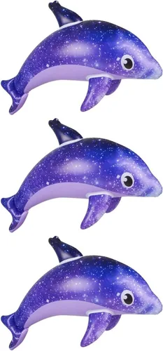 Vista 2 de Galaxy Dolphin Inflates Paquete de 3 36 pulgadas - Juguetes inflables para piscina y decoraciones