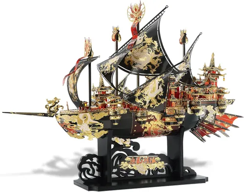 Vista 10 de Piececool LINGXIAO - Juego de rompecabezas asiáticos de metal 3D, kits de construcción de metal para adultos, rompecabezas de rompecabezas