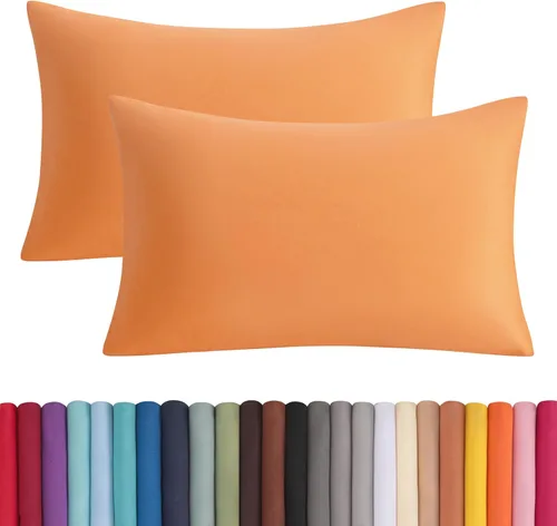 Vista 13 de BEDSUM Juego de 2 fundas de almohada de microfibra estándar suaves, resistentes a las arrugas y de fácil cuidado con cierre de sobre para niños, 20