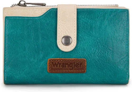 Vista 22 de Wrangler - Billetera para mujer con tarjetero plegable, cierre y ventana para identificación