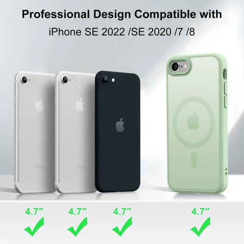 Vista 398 de MOCCA - Funda magnética resistente para iPhone XR de 6.1 pulgadas, compatible con MagSafe, funda con protección contra caídas de grado militar