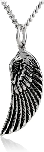 Vista 2 de Shields of Strength Stainless Steel Mini Angel Wing Necklace Inscribed with Psalm 9111 Bible Verse Pendant Chain Teen Girls Christian Jewelry Gifts