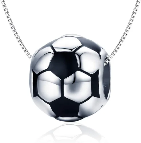 Vista 8 de Abalorios de fútbol de plata de ley 925 para pulsera Pandora, Plata esterlina