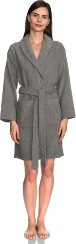 Vista 3 de Bata de baño TowelSelections de algodón turco de rizo corto, hecho en Turquía, para mujer