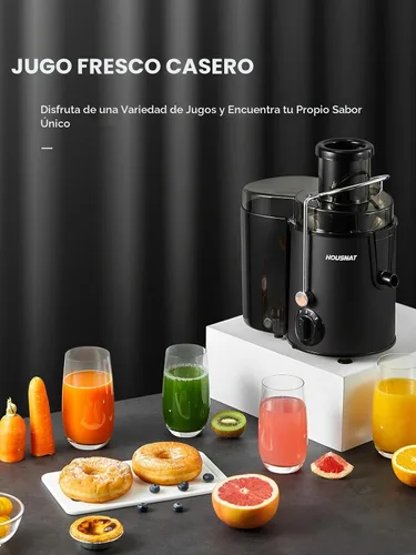 Vista 7 de Máquinas de exprimir, exprimidor HOUSNAT para frutas y verduras enteras con ajuste de 3 velocidades, versión mejorada con motor de 400 W