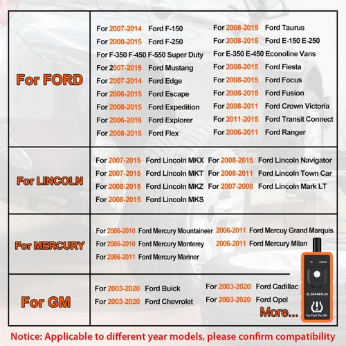 Vista 5 de KINGBOLEN EL-50448 Plus TPMS Herramienta de reaprendizaje para Ford GM