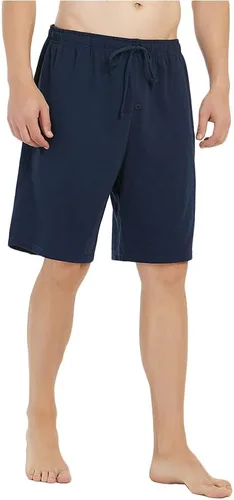 Vista 7 de U2SKIIN Paquete de 2 pantalones cortos de pijama para hombre, 100% algodón, pantalones ligeros con bolsillos, pantalones cortos de pijama suaves