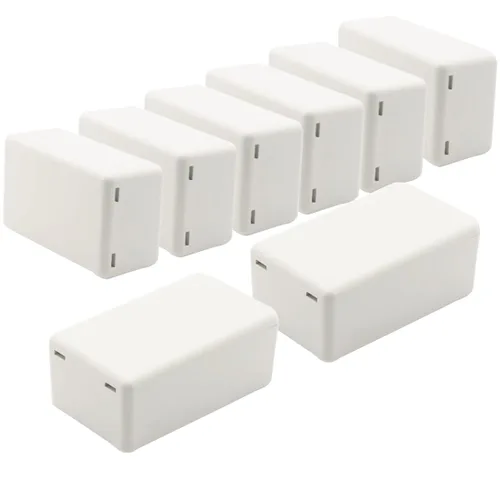 Vista 8 de Zulkit 12 cajas de proyecto de plástico ABS para proyectos eléctricos, caja de conexiones pequeña, color blanco, 2.17 x 1.28 x 0.79 pulgadas