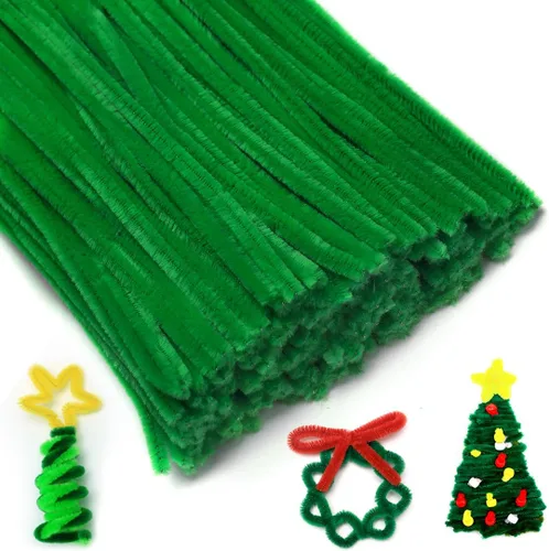 Vista 17 de IOOLEEM Limpiadores de tubería negros, tallos de chenilla para manualidades DIY y decoraciones de fiesta, suministros para arte y manualidades.