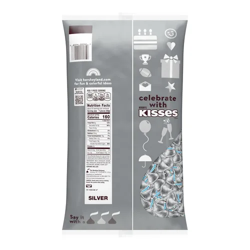 Vista 2 de HERSHEY'S KISSES - Bolsa a granel de chocolate con leche, 60 onzas