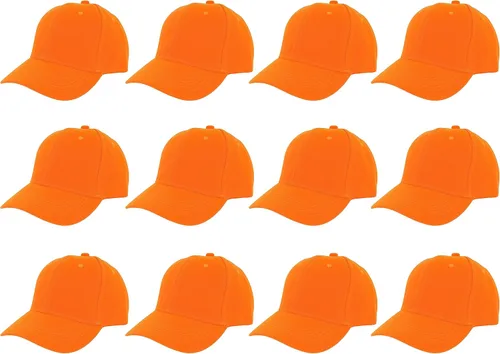 Vista 96 de Gorras de béisbol con correa trasera ajustable, lisas, negras, 12