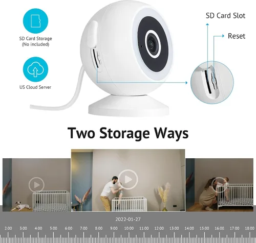 Vista 9 de LaView Cámaras de seguridad 4K de 8MP con cable para exteriores e interiores, IP65, Sensor Starlight y visión nocturna de 100 pies, detección