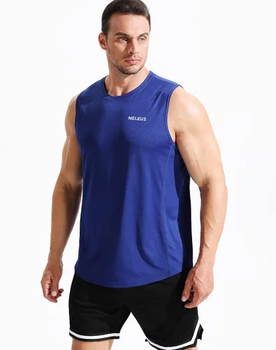 Vista 4 de NELEUS Camiseta sin mangas Dry Fit para hombre