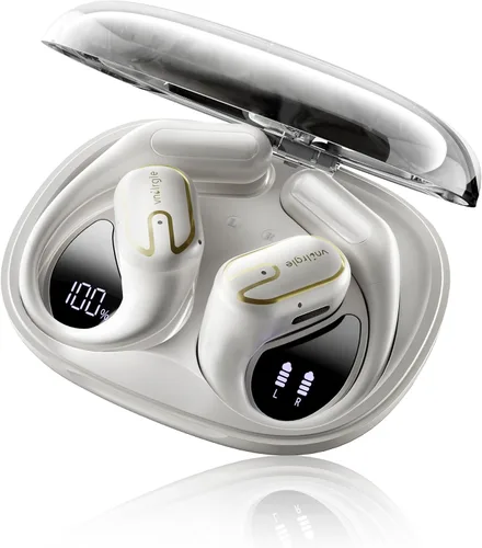 Vista 10 de Auriculares de oreja abierta inalámbricos - Auriculares Bluetooth 5.4 con pantalla digital LED IPX7 impermeable, auriculares inalámbricos control