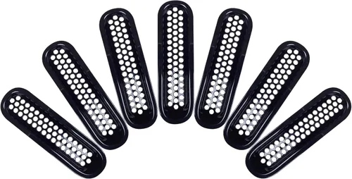 Vista 7 de AggAuto Insertos para Parrilla Compatibles con Jeep Wrangler JK JKU 2007 2008 2009 2010 2011 2012 2013 2014 2015 2016 2017, Accesorios de Cobertura
