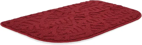 Vista 7 de Farmlyn Creek Tapetes de cocina antideslizantes para piso, alfombra de cocina roja de medio círculo con respaldo de goma para oficina, fregadero