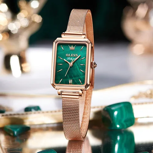 Vista 3 de RORIOS Reloj de pulsera analógico de cuarzo para mujer, reloj de pulsera de estilo minimalista, para mujer