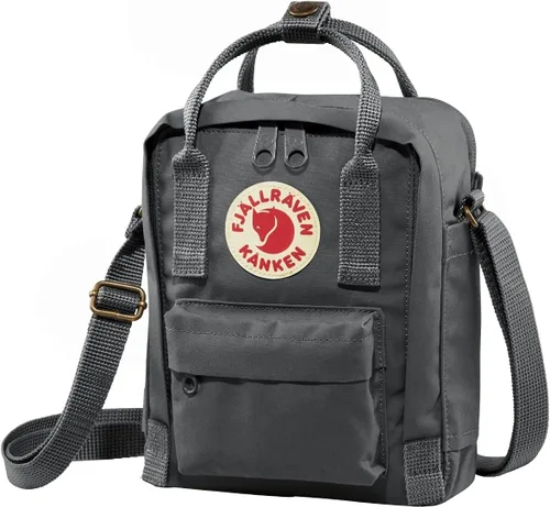 Vista 4 de Fjallraven Kanken - Bolsa cruzada cruzada, compacta y ligera, para viajes y transporte diario Grafito