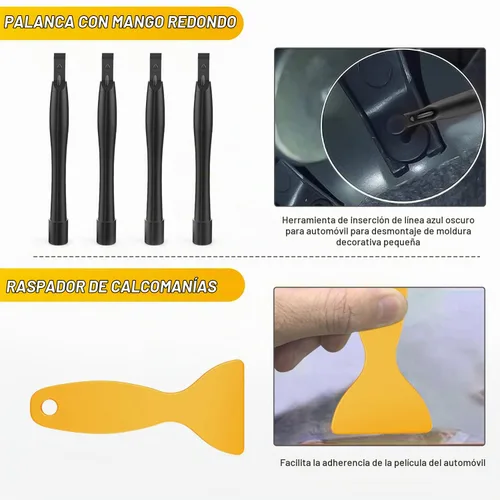 Vista 7 de GOOACC 102 piezas de herramienta de extracción de molduras, juego de clips de retención de parachoques automático de nylon, herramienta