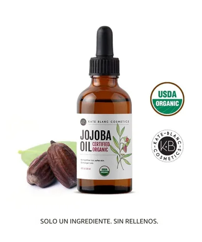 Vista 7 de Aceite de Jojoba, certificado Orgánico USDA, 100% Puro, prensado en frío, sin refinar. Revitaliza el cabello y le da a la piel una apariencia