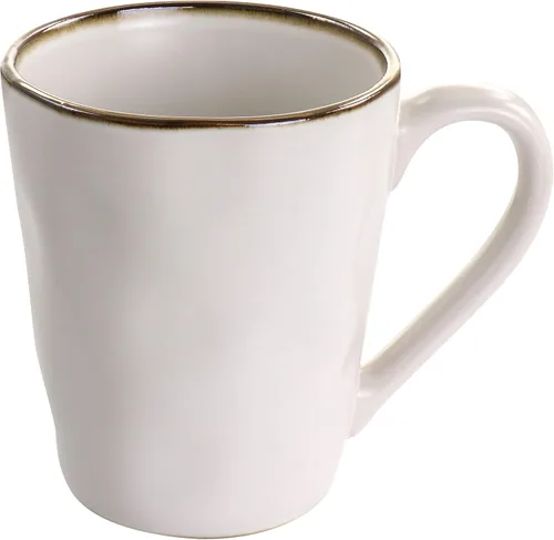 Vista 8 de Elama Vajilla romana de cerámica de 16 piezas en mate surtido con borde dorado, ELM-MATE