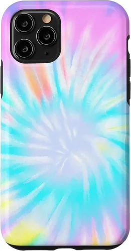 Vista 27 de iPhone 16 Tie Dye Colorful Rainbow Swirl Abstract Design Case