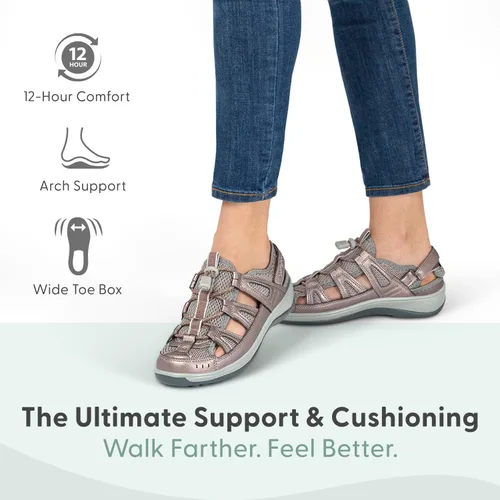 Vista 2 de Orthofeet - Alivio probado del dolor de pies y del talón. Anchos extendidos. Mejores zapatos ortopédicos para mujeres diabéticas o con juanetes