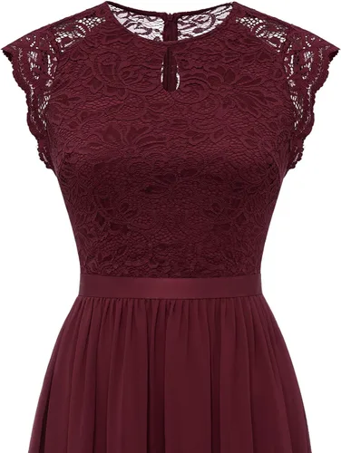 Vista 101 de Dressystar - Vestido de dama de honor, sin mangas, con cuello en V, para fiesta de boda