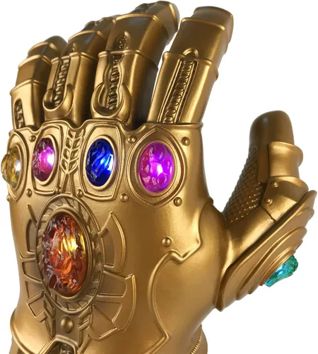 Vista 5 de FPOLAN Thanos Unlimited - Guantes infinitos de mano con imán extraíble LED luminoso, 3 modos de flash