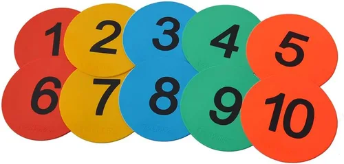 Vista 13 de Marcadores de puntos de piso numerados de 8 pulgadas