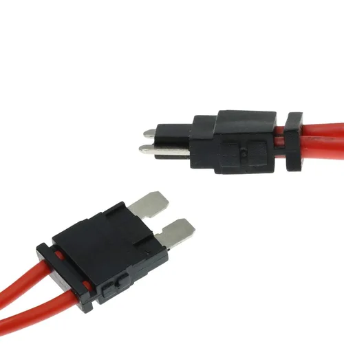 Vista 3 de 32V Acc Standard Size Car Fuse Holder 16AWG Non-Destructive Fuse Box Blade Fuse Extension Cord 1Pcs(10A)