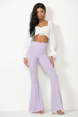 Vista 3 de Cemi Ceri Pantalones acampanados de cintura alta para mujer